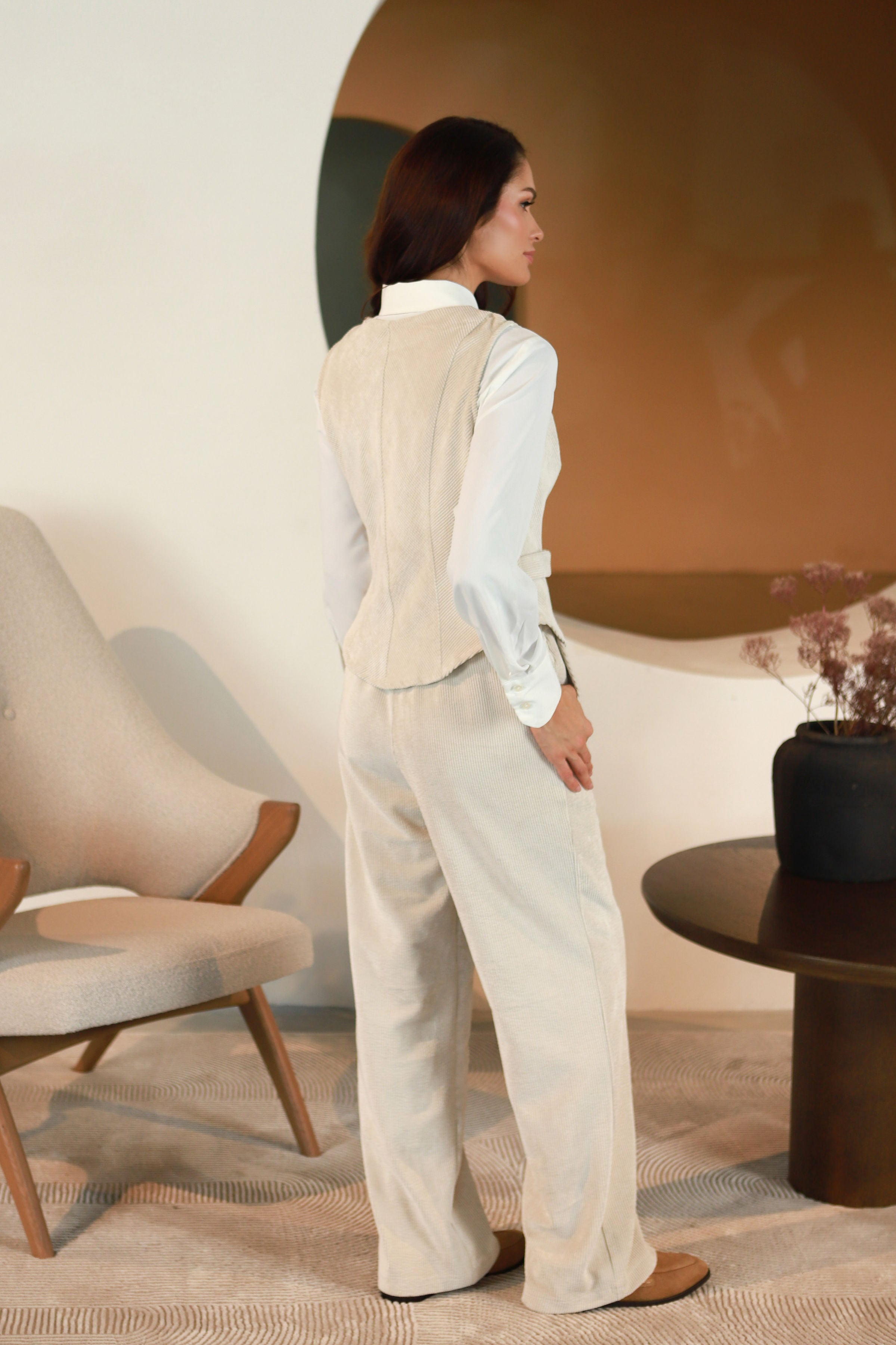 Velveto liemenė „PERLAS“ travertino smėlinė