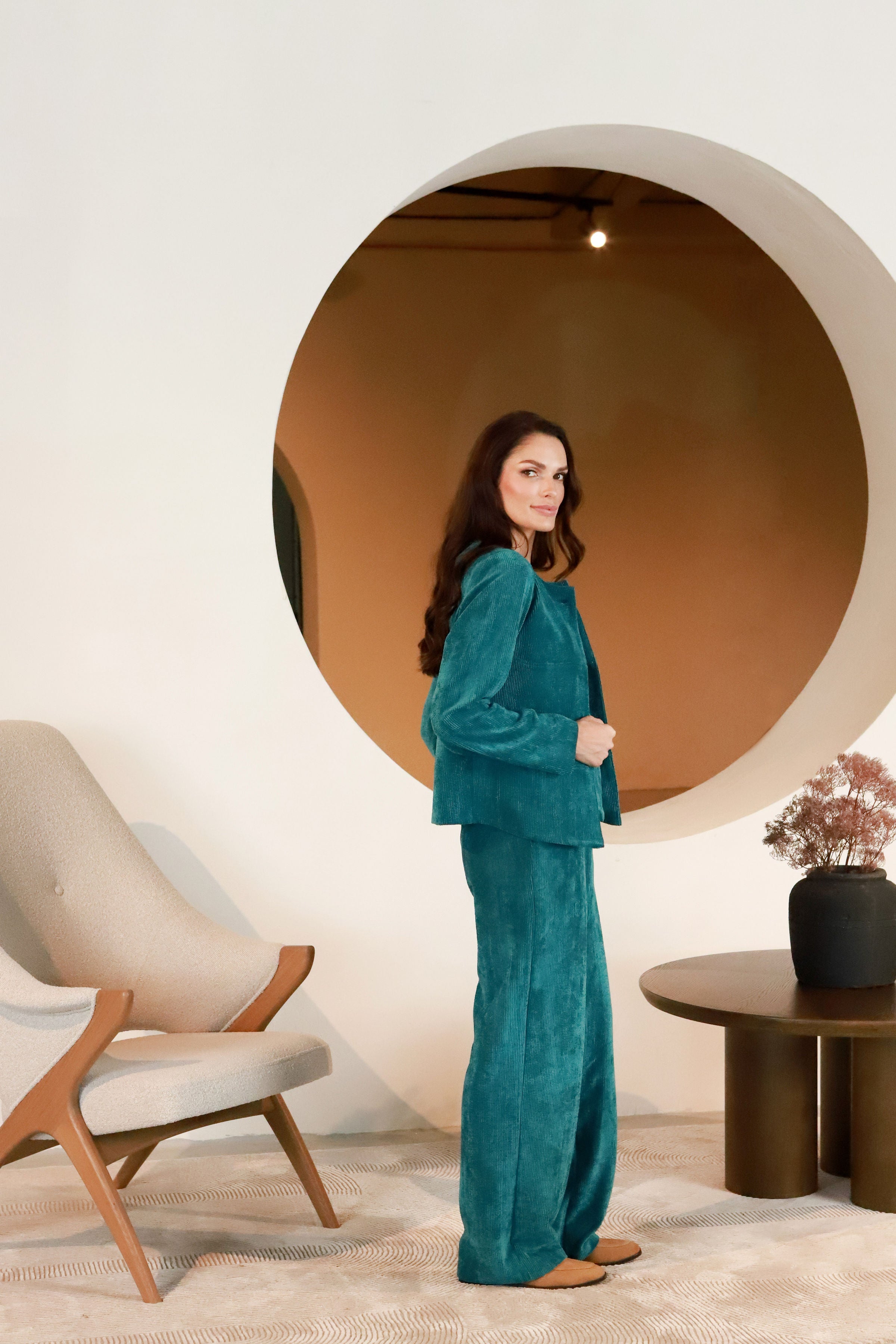 Velveto švarkelis „AGATAS“ turkio žalia