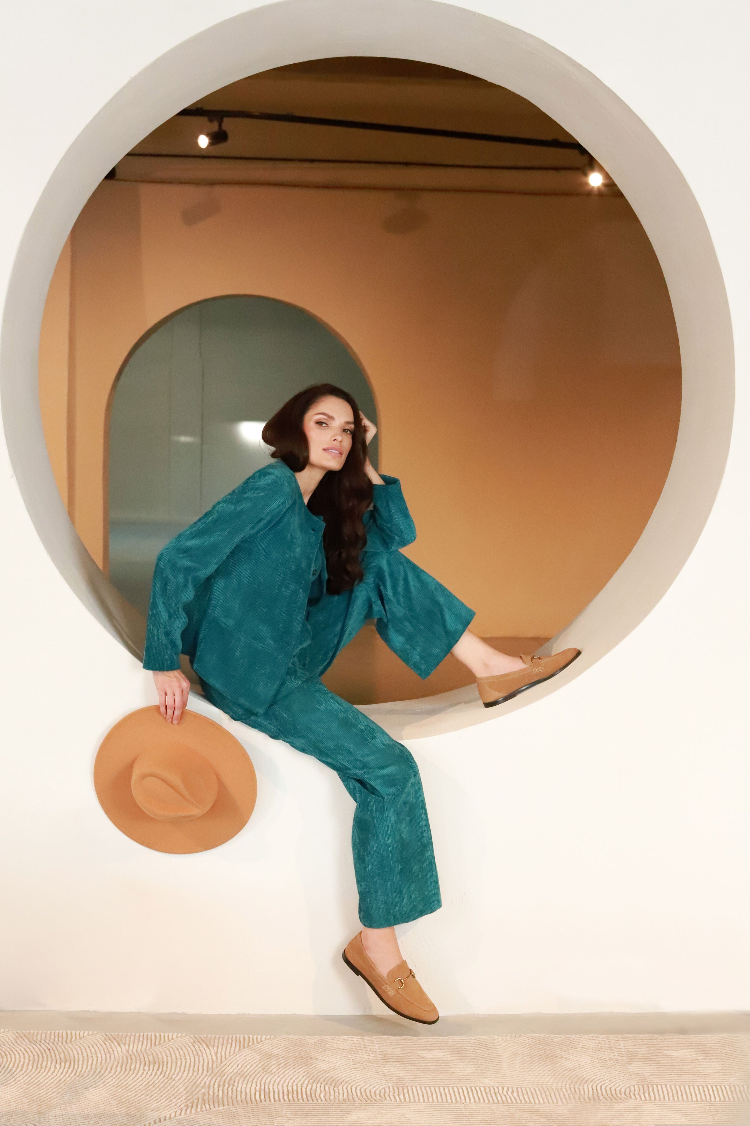 Velveto kelnės „ŠILKAS“ turkio žalia