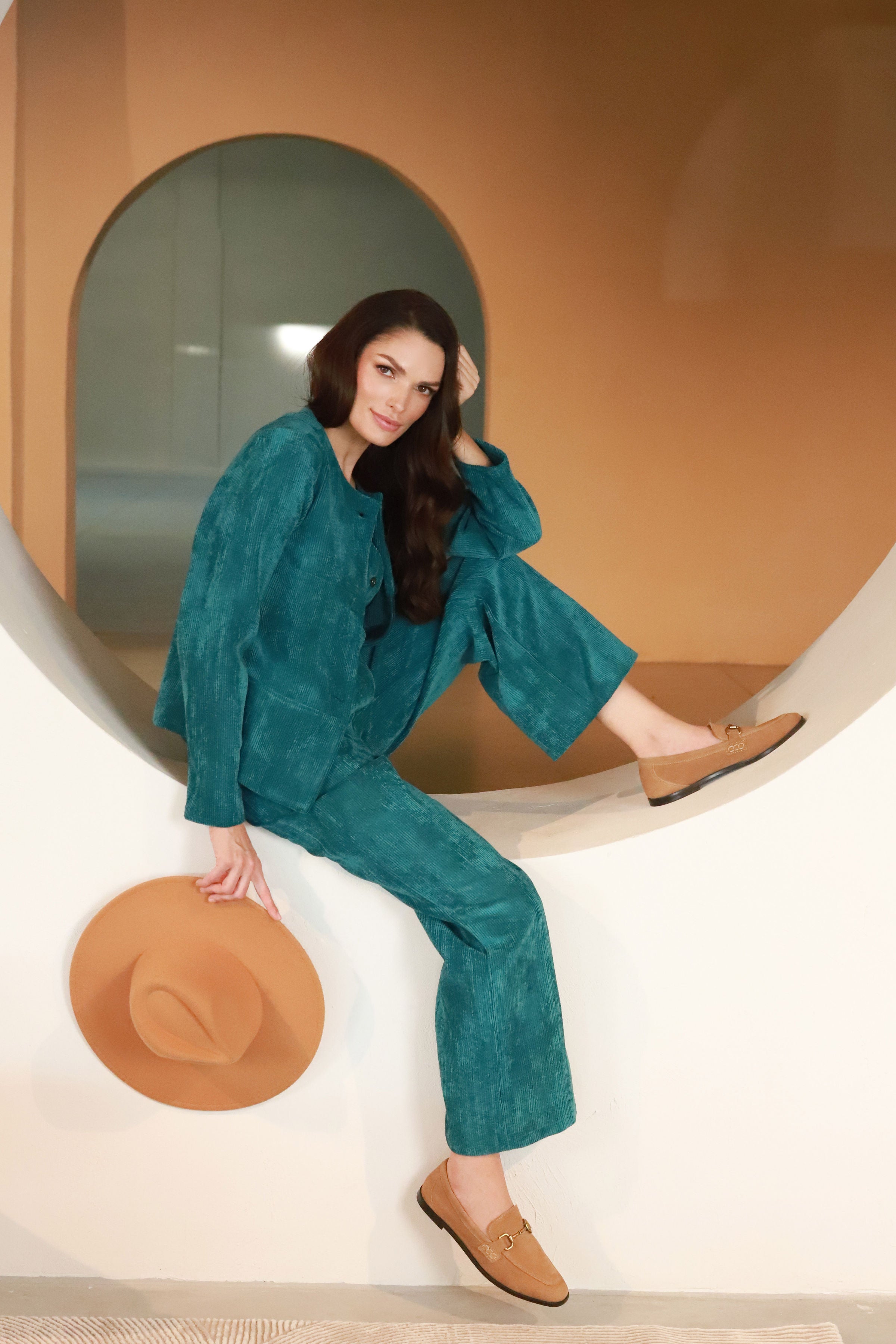 Velveto švarkelis „AGATAS“ turkio žalia