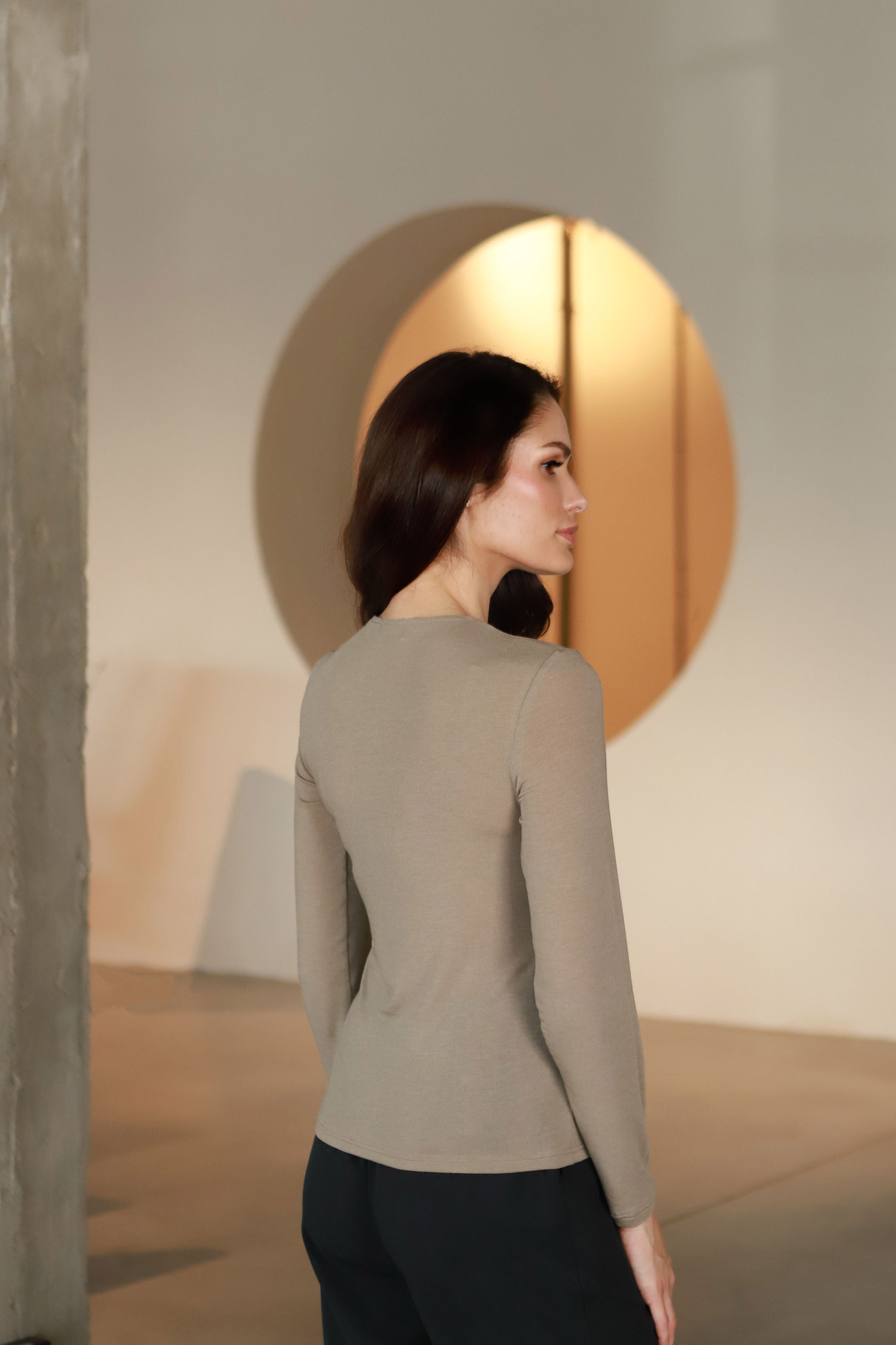 Classic trousers “BRONZA” in graphite black