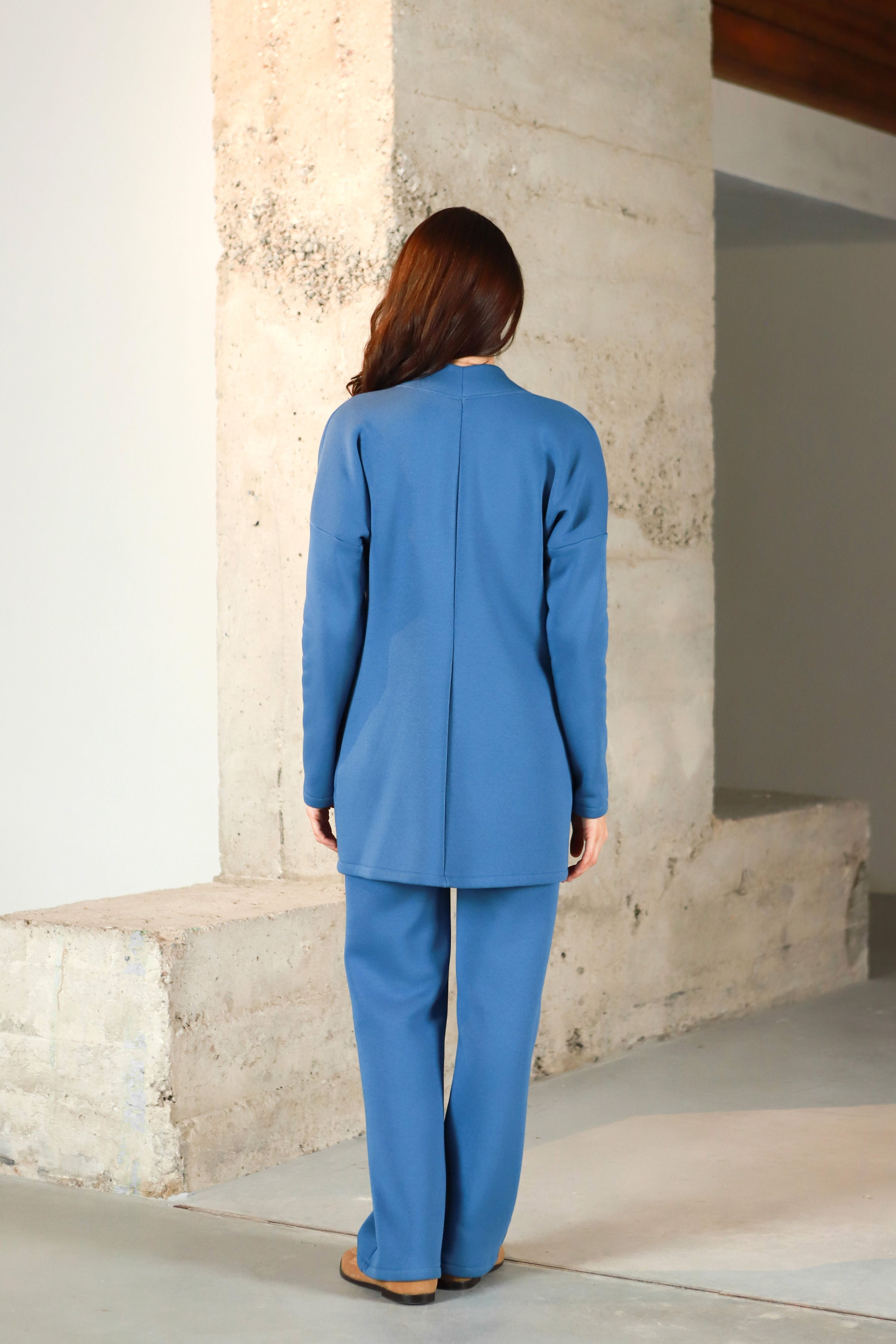 Medvilnės su pūkeliu švarkelis „KARDAMONAS“ dangaus mėlyna