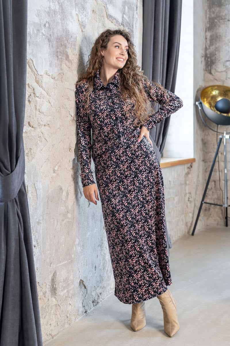 Veliūriniai marškiniai  "REVERIE" rubino rašto