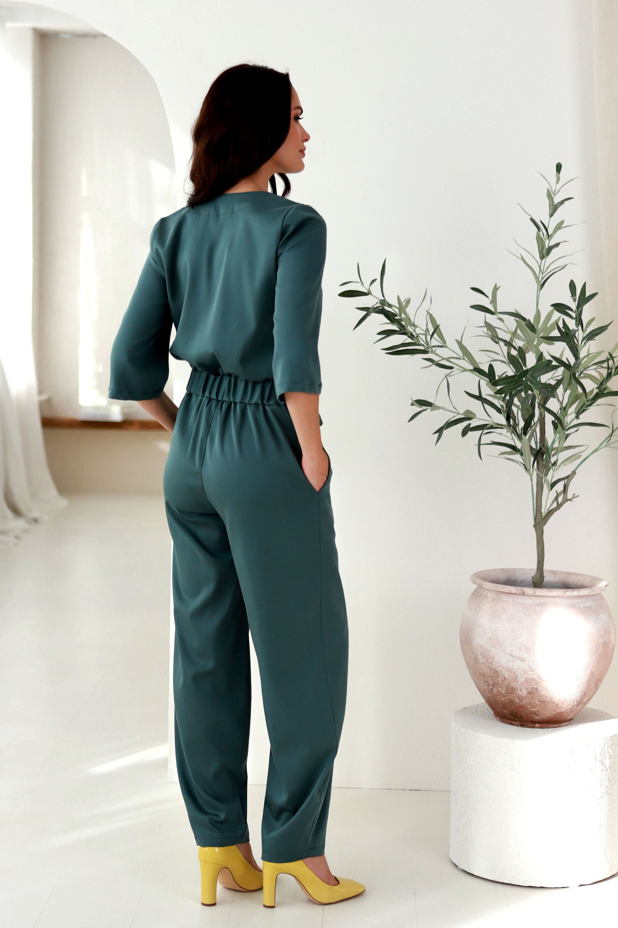 Kombinezonas „DANGUS“ eukalipto žalia