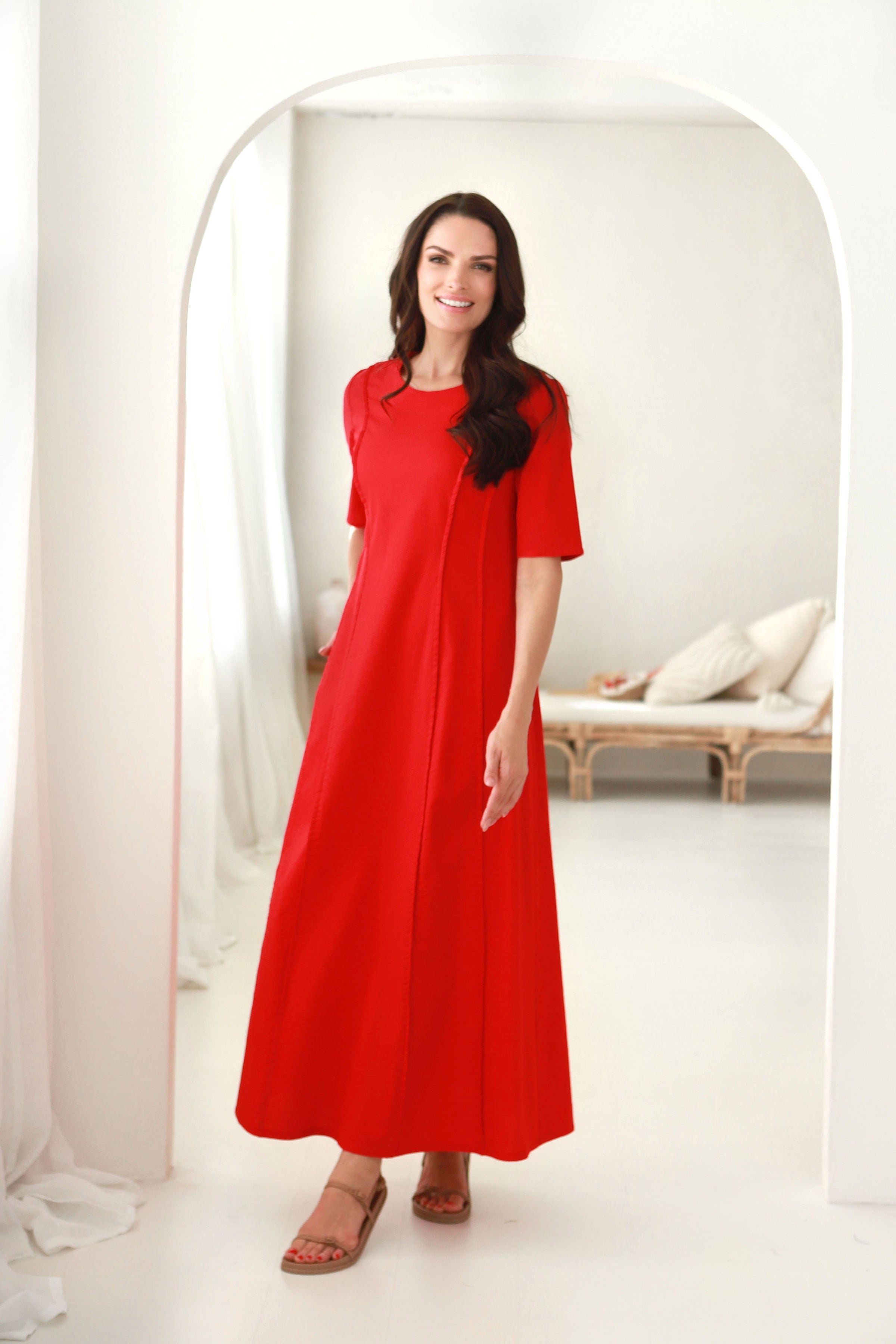 Suknelė „JŪRA" uogų raudona