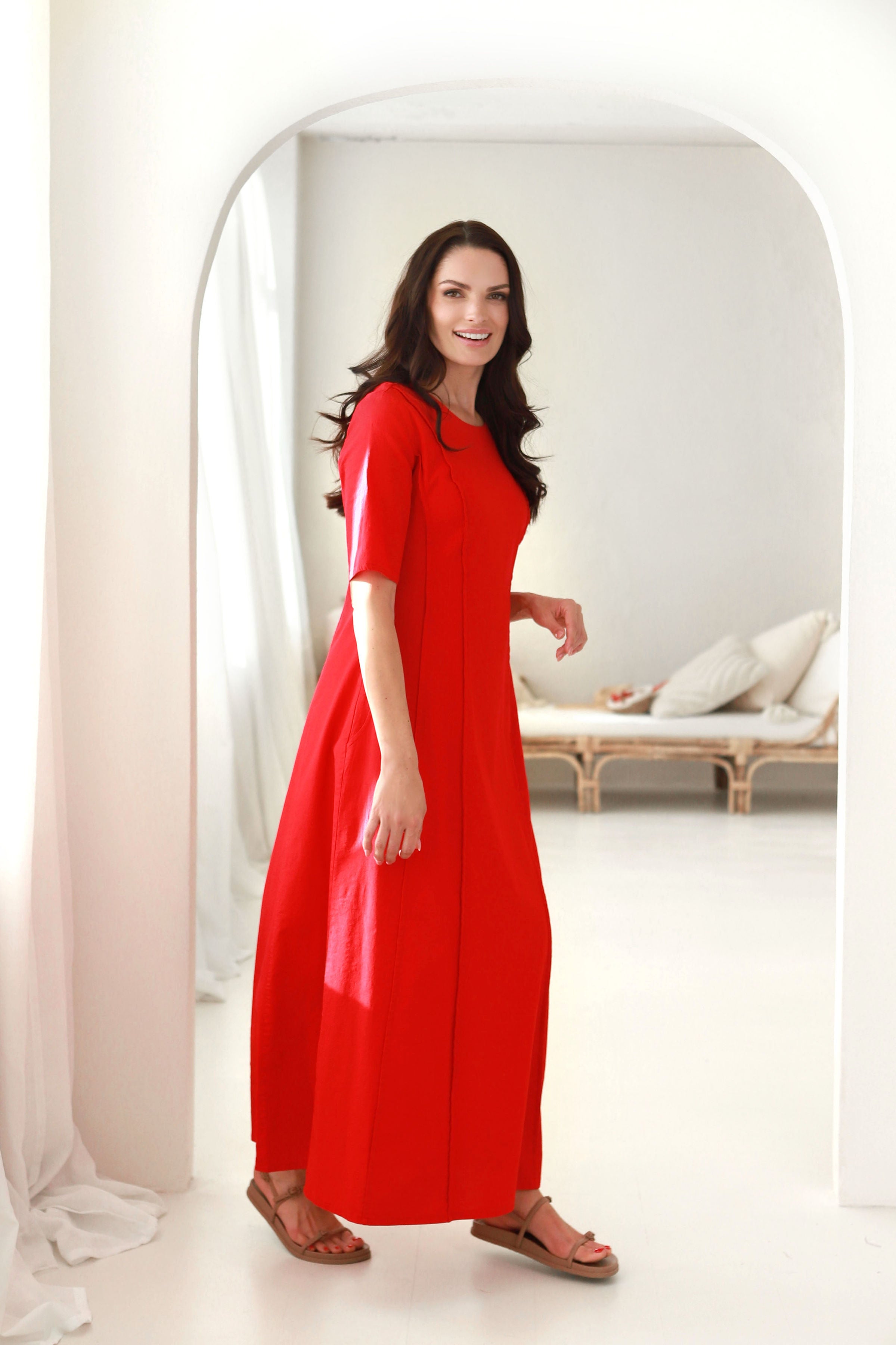 Suknelė „JŪRA" uogų raudona