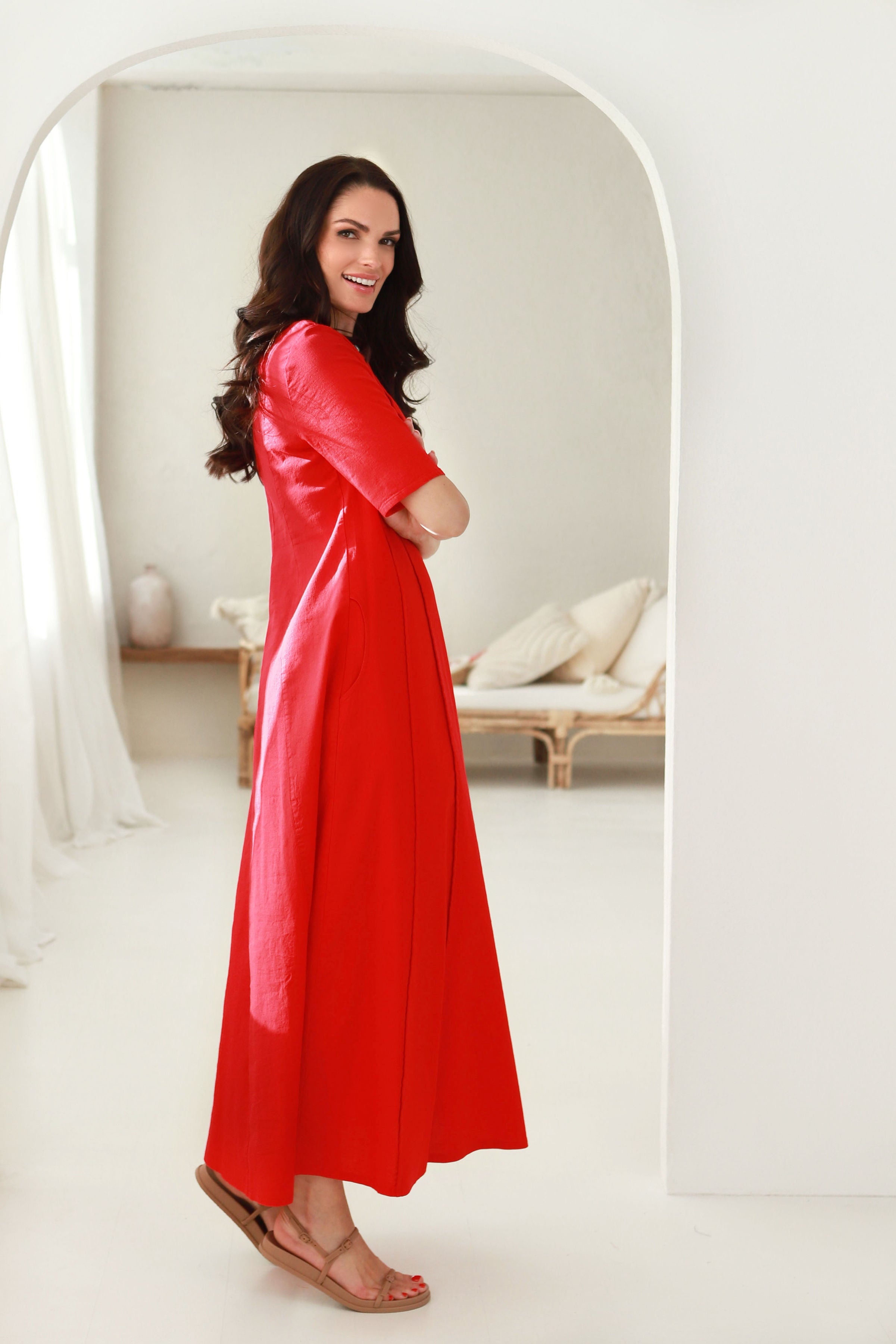 Suknelė „JŪRA" uogų raudona