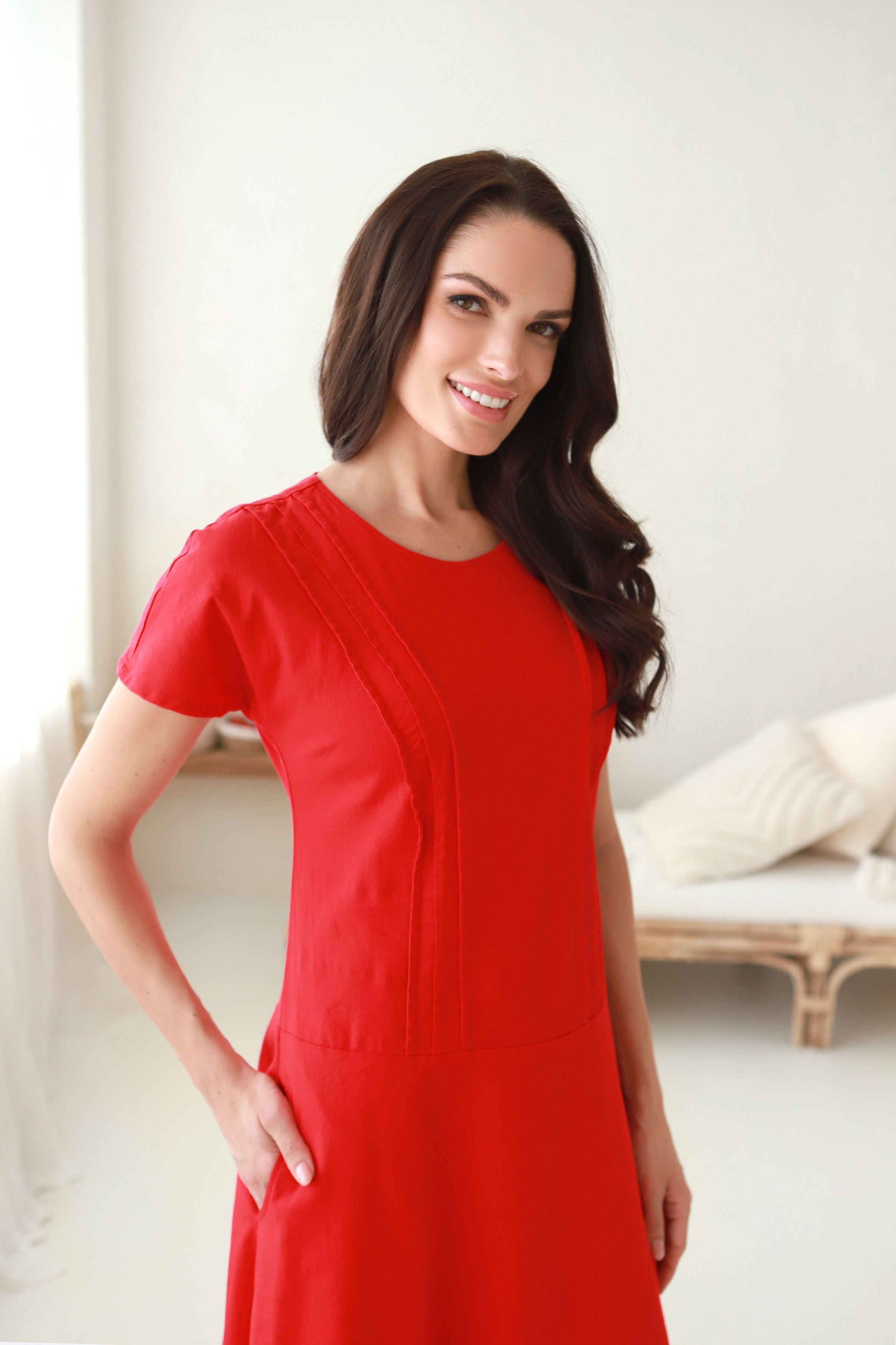 Suknelė „LAGŪNA" uogų raudona