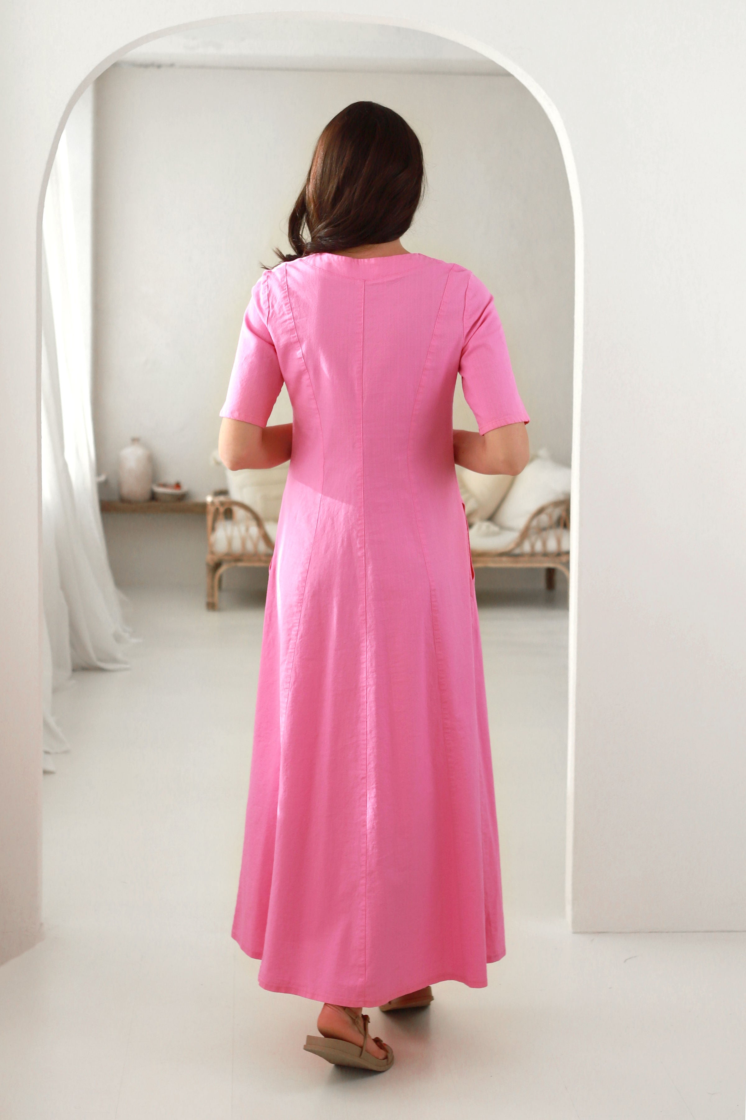 Suknelė „JŪRA" žiedlapių rožinė