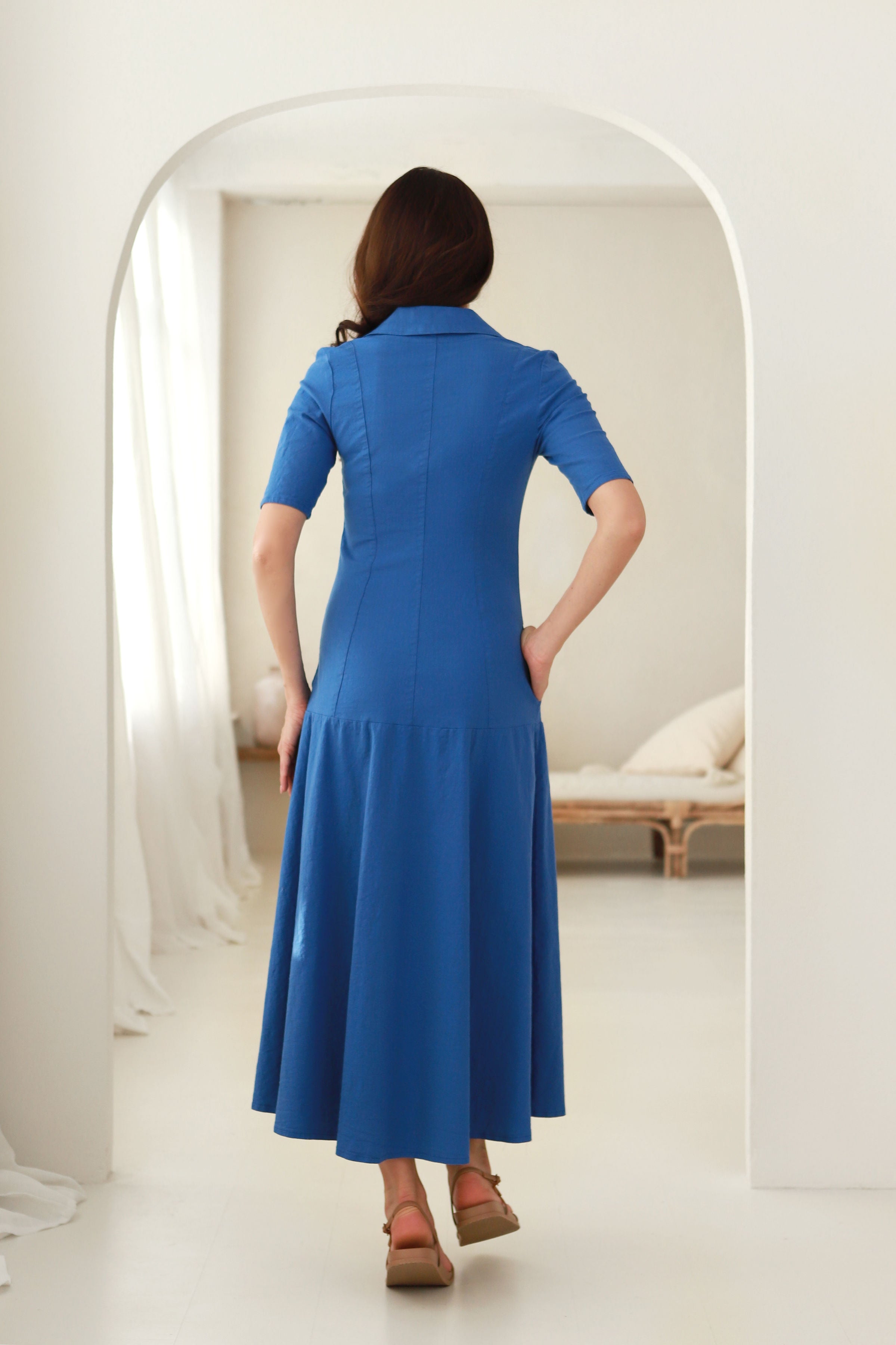 Suknelė „RIVIERA" rugiagėlės mėlyna