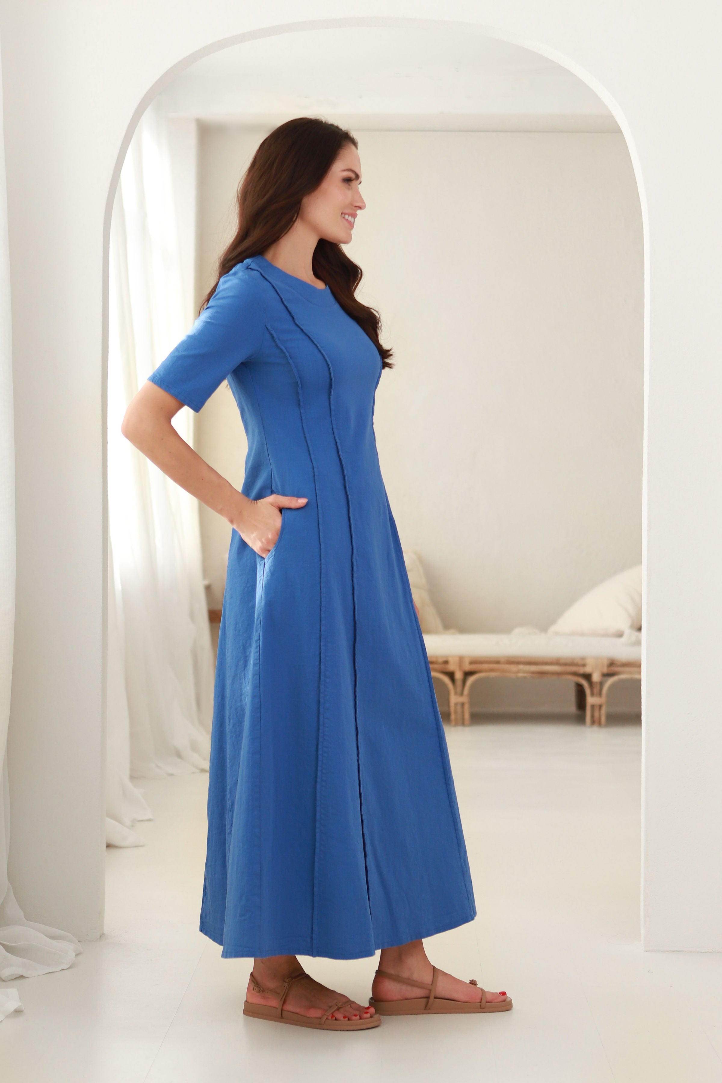 Suknelė „JŪRA" rugiagėlės mėlyna