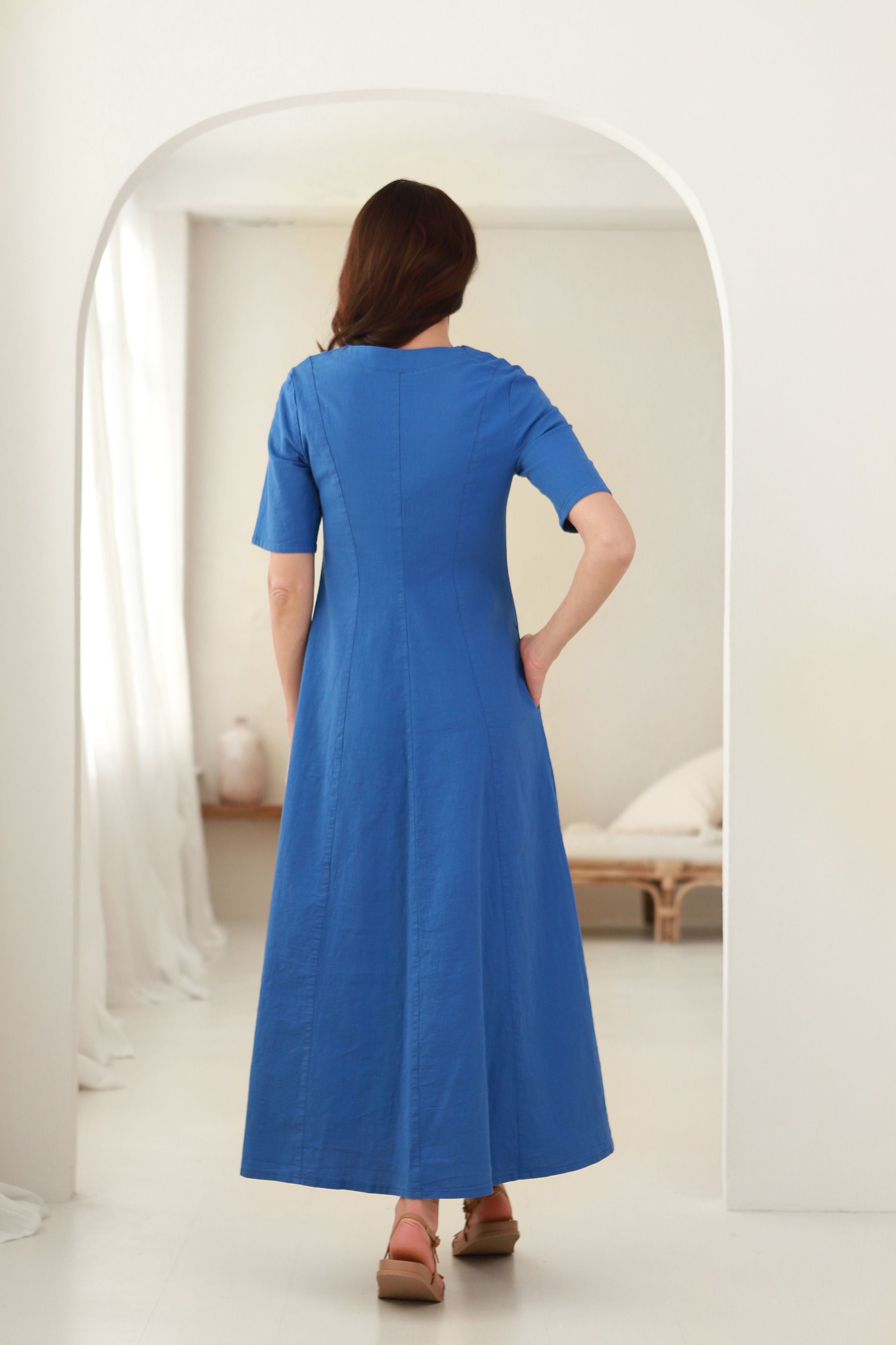 Suknelė „JŪRA" rugiagėlės mėlyna