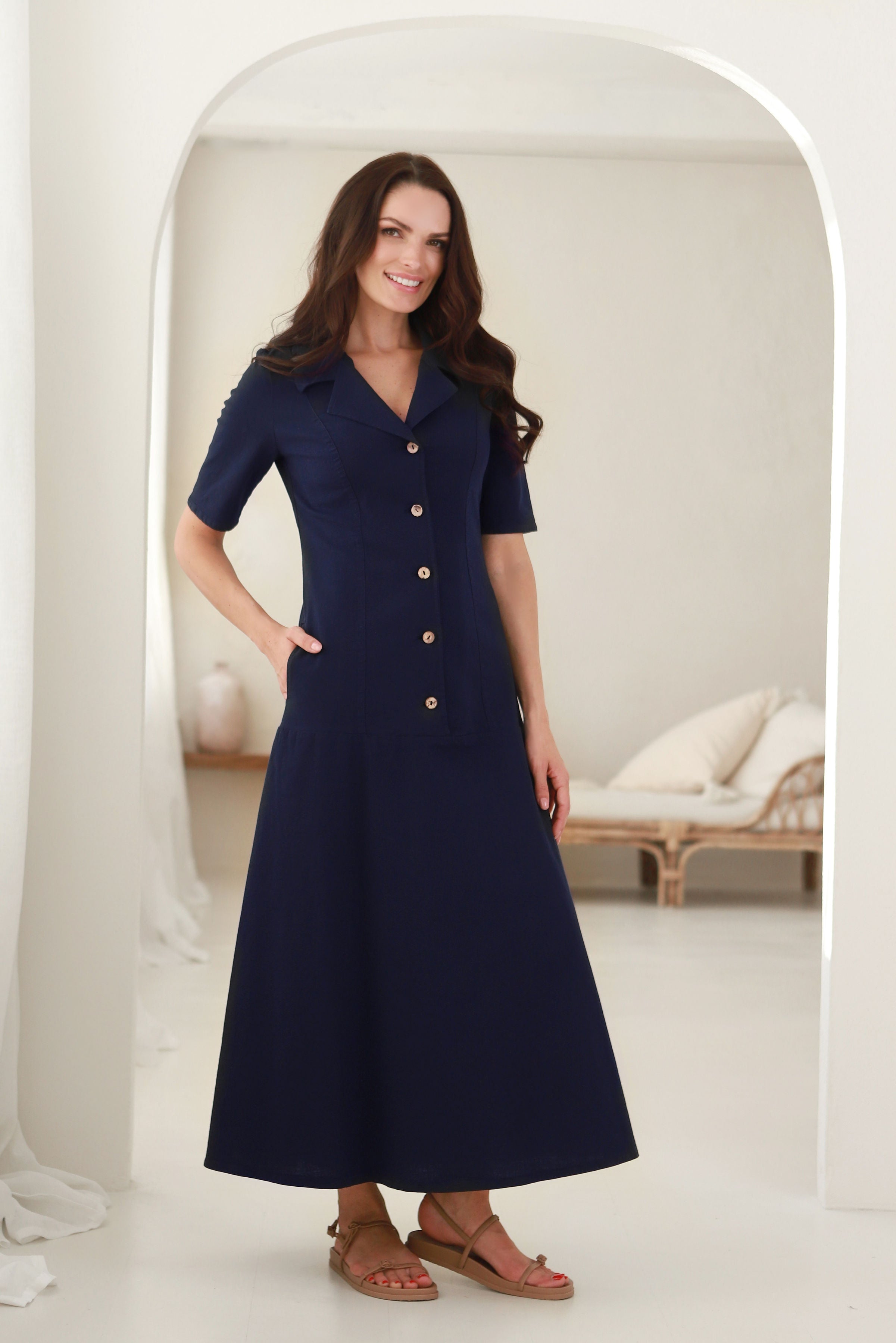 Suknelė „RIVIERA" gili mėlyna