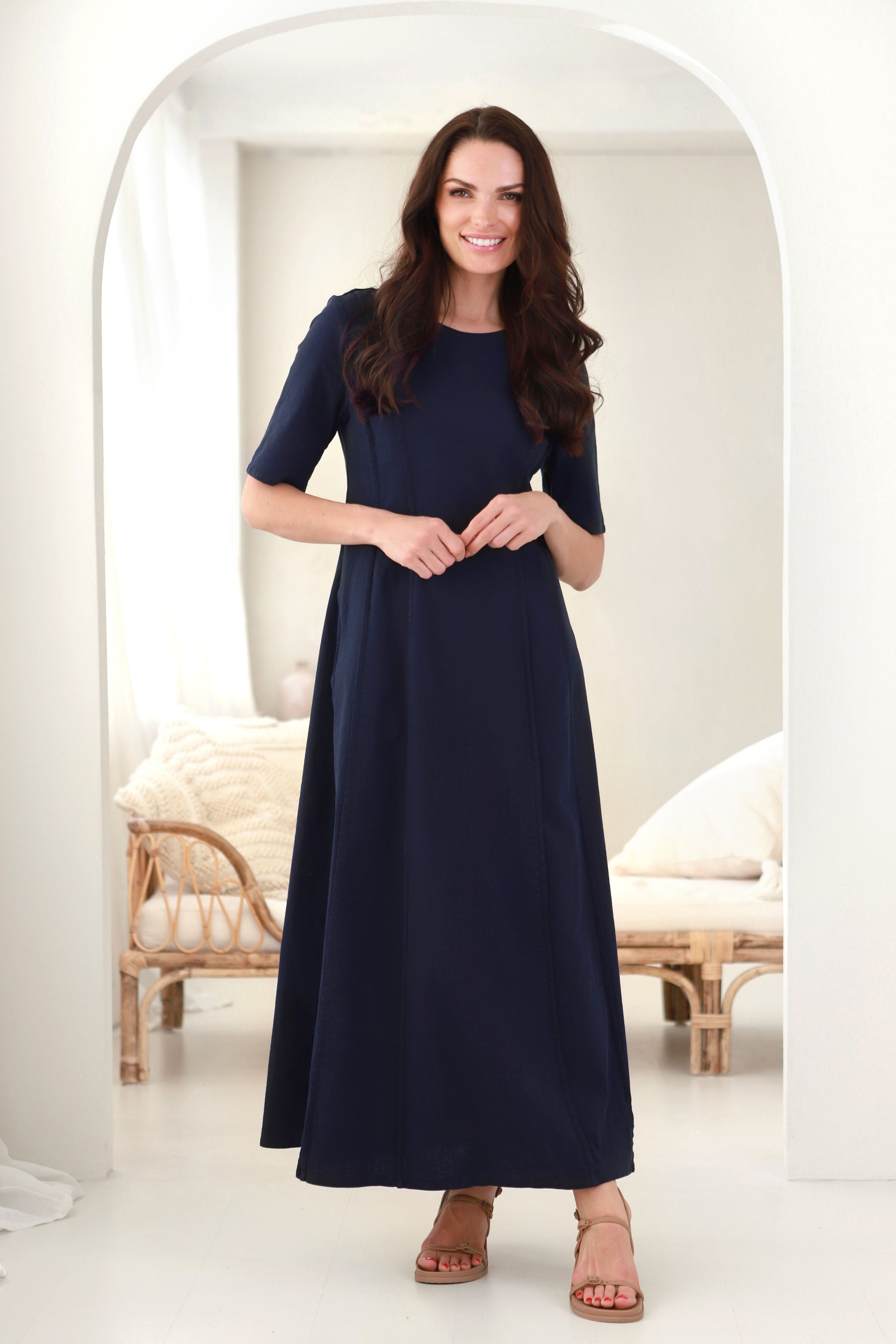 Suknelė „JŪRA" gili mėlyna