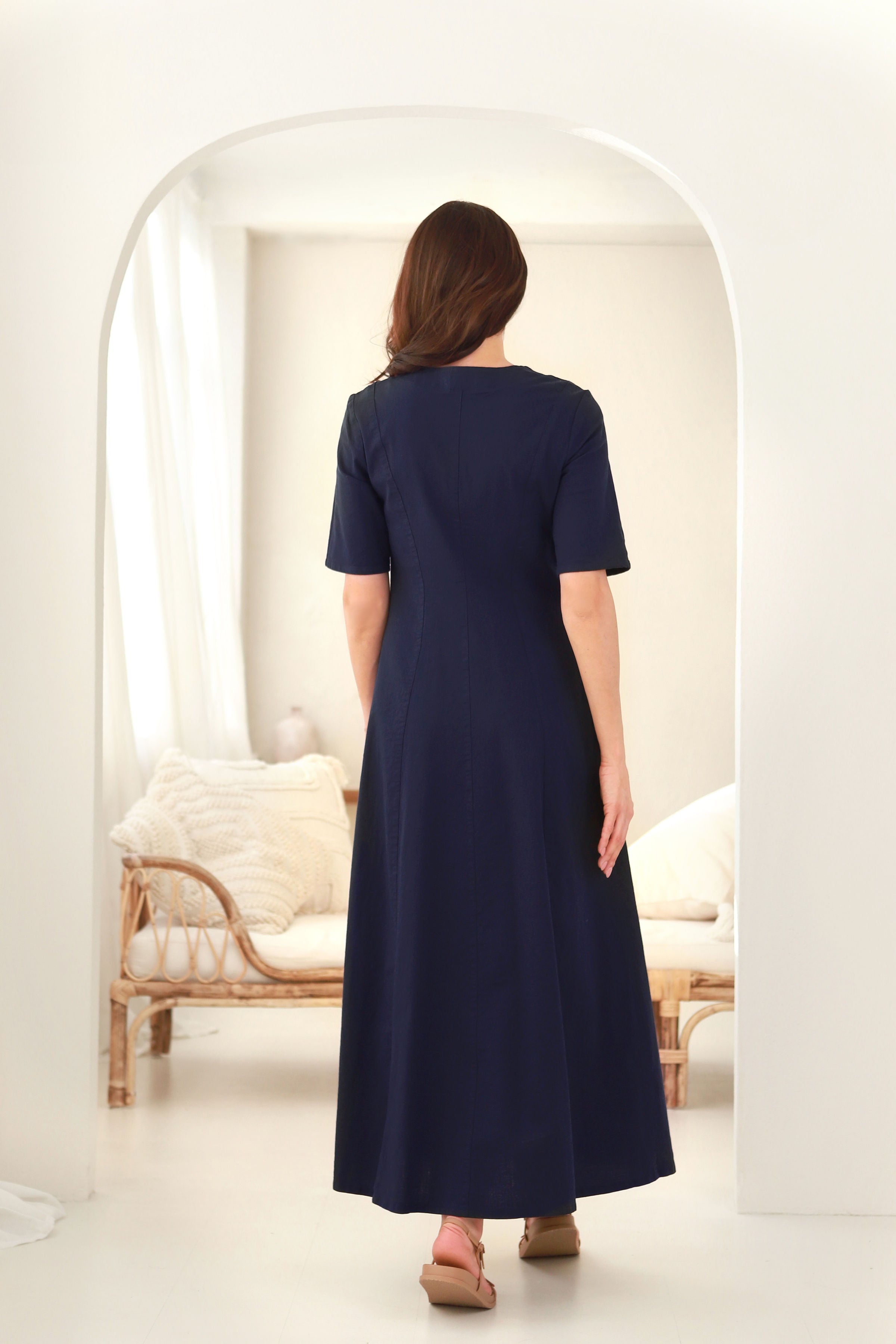 Suknelė „JŪRA" gili mėlyna