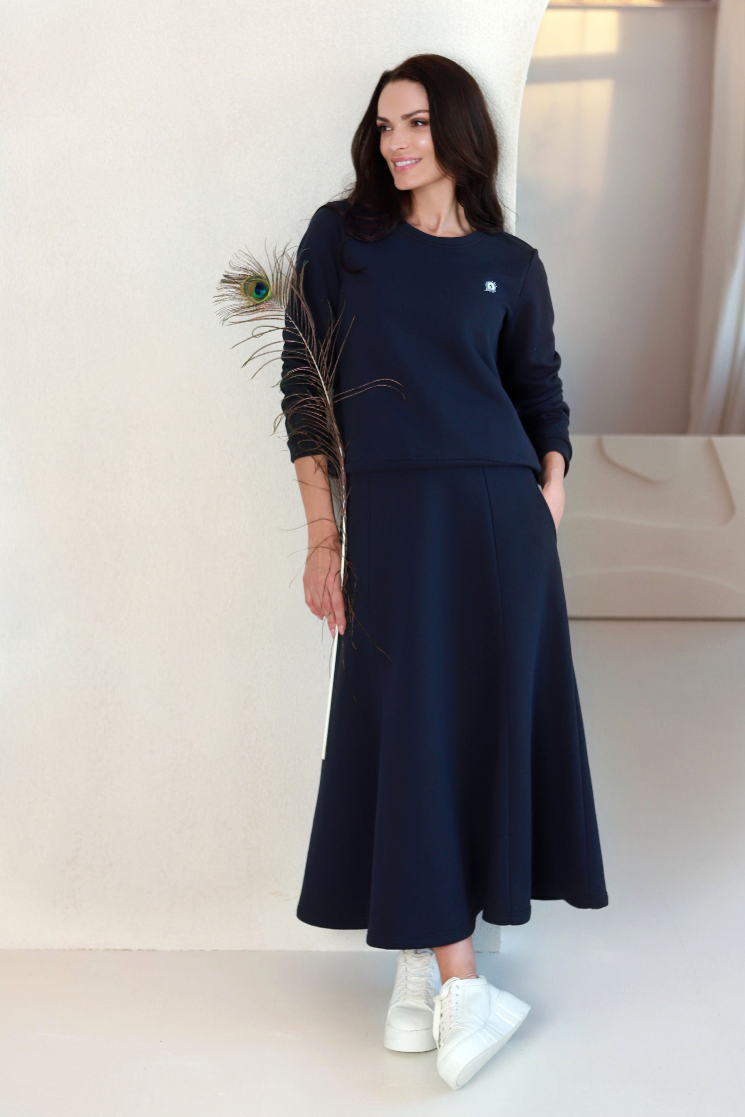 Džemperis „POVAS" tamsi mėlyna