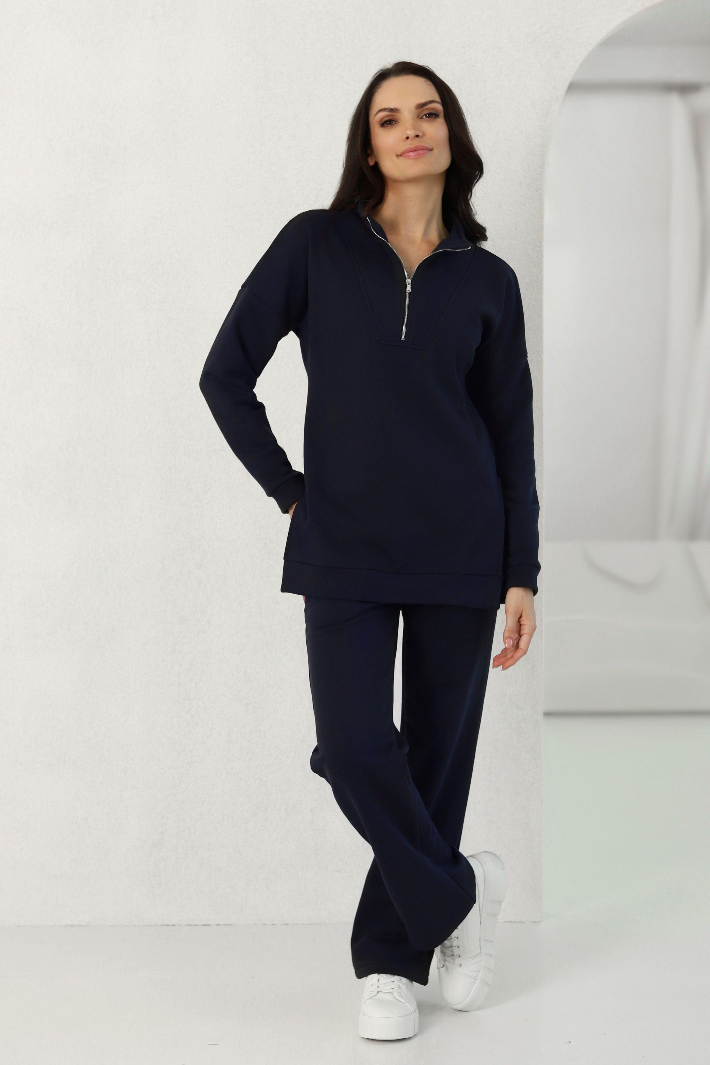 Trousers “MĖLIS” in dark navy