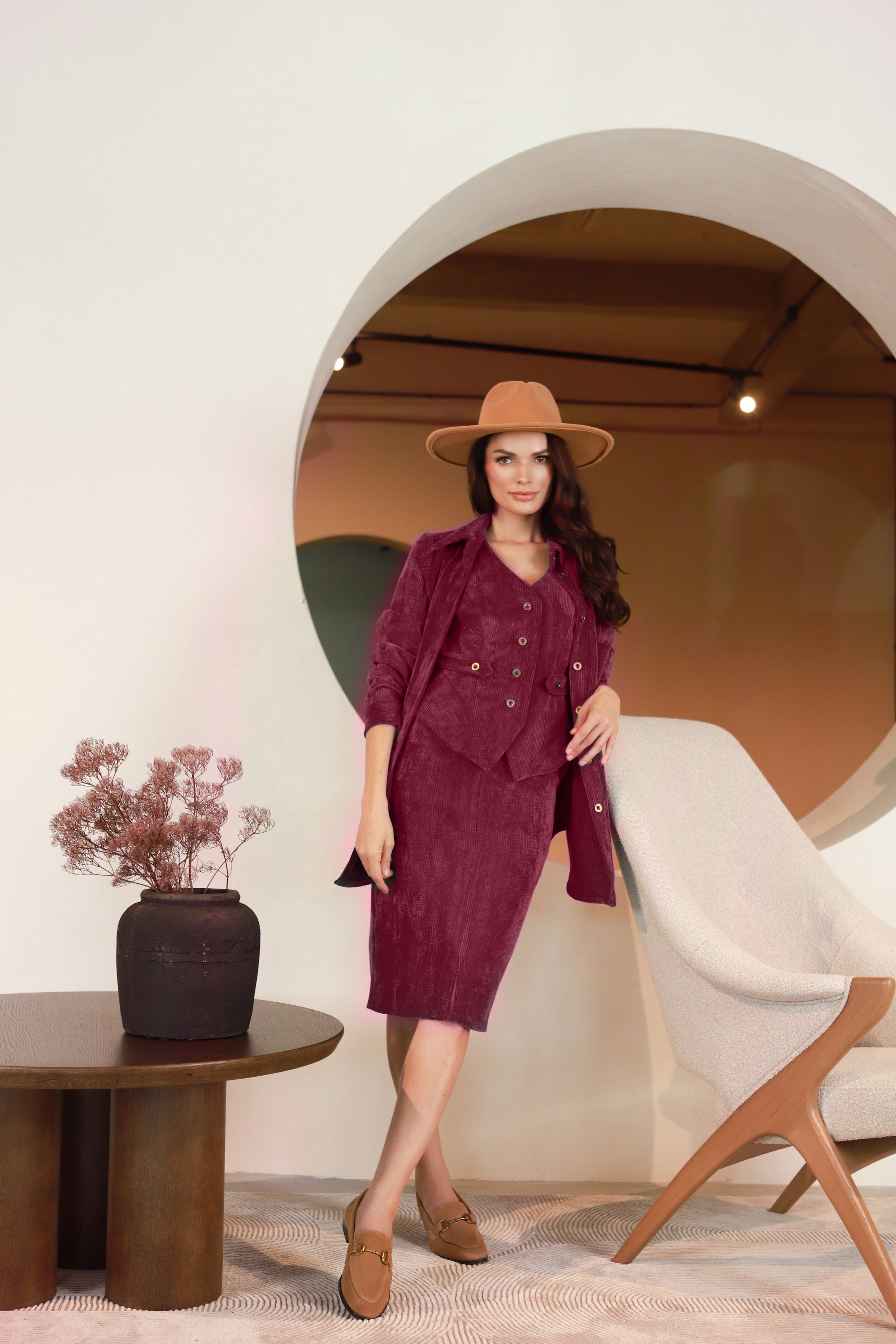 Velveto liemenė „PERLAS“ granato bordo