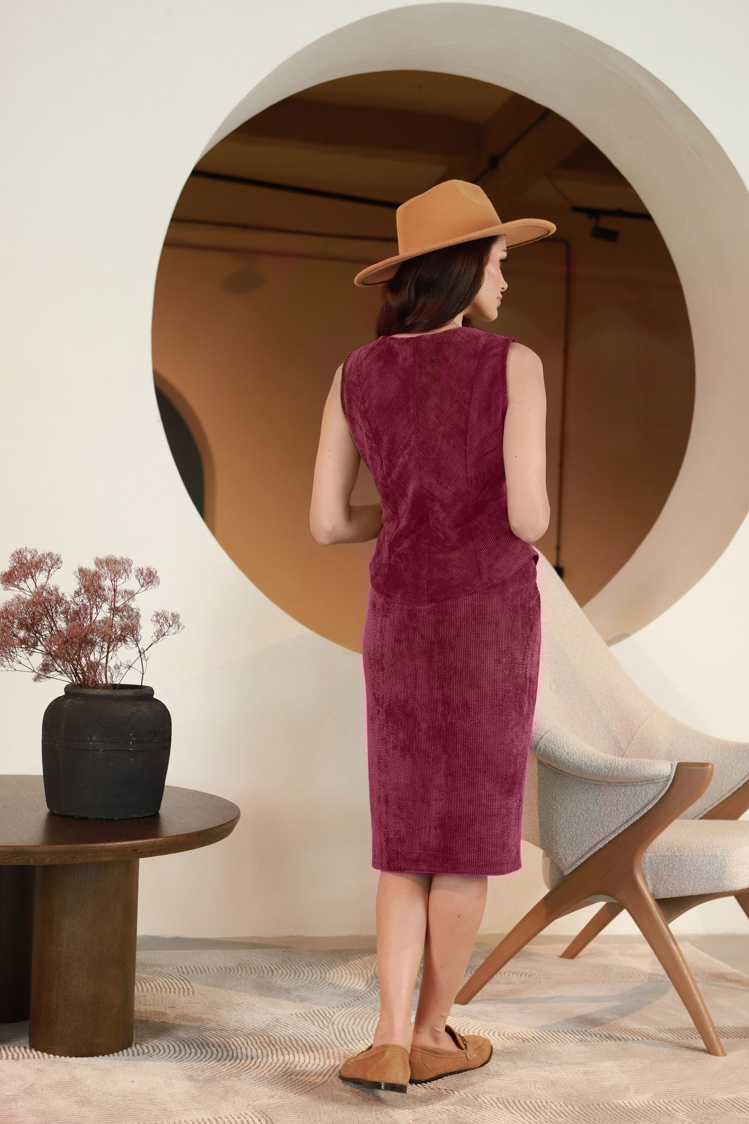 Velveto liemenė „PERLAS“ granato bordo