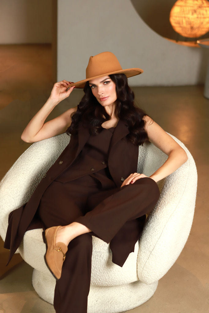 Ilga liemenė „LINIJA“ šokoladinė