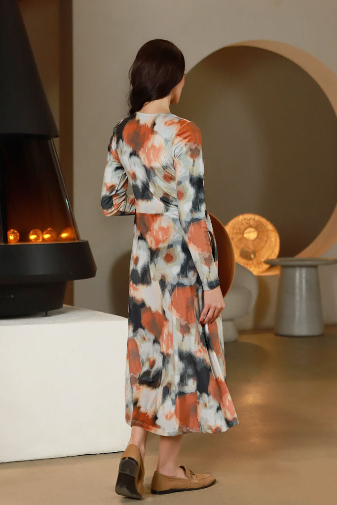 Veliūrinė suknelė "NAKTIS" žiemos batika