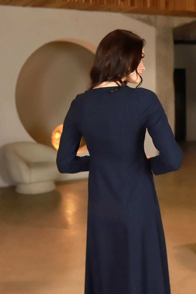 Suknelė „KLASIKA“ gili mėlyna