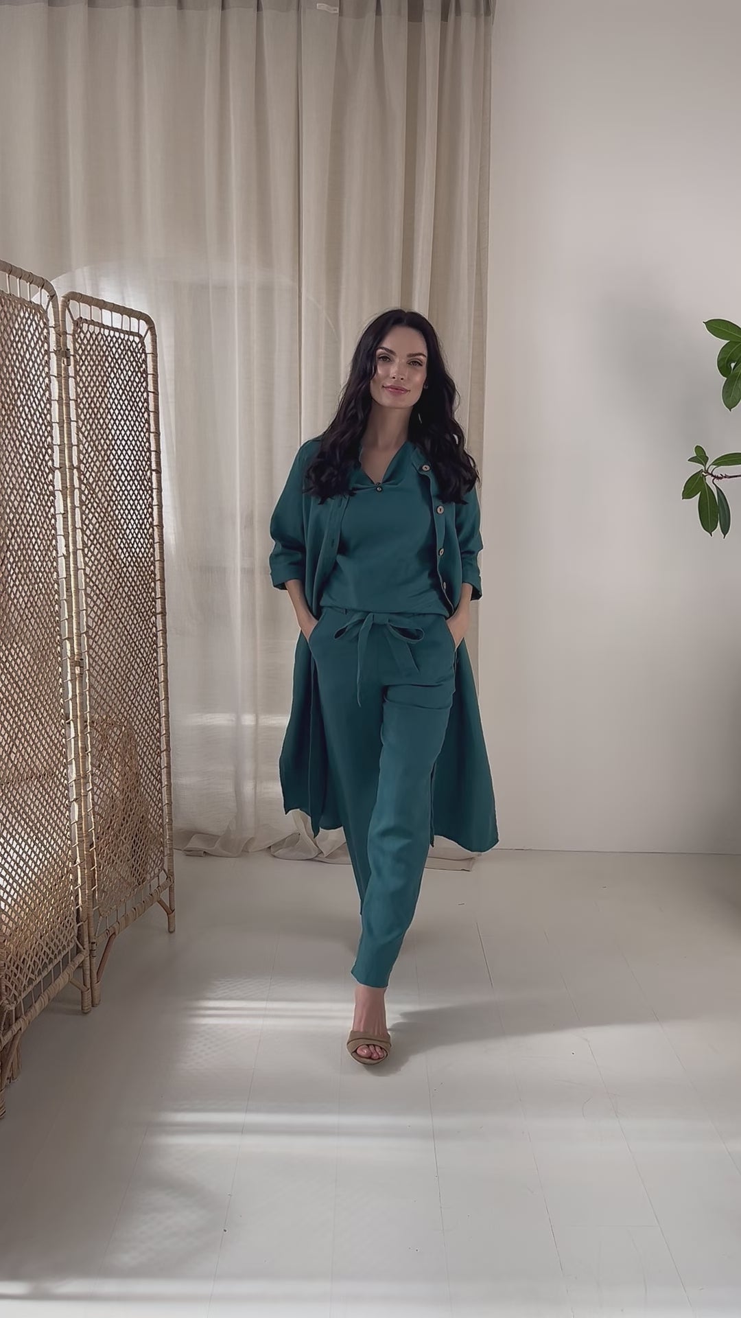 Blouse “SKRAISTĖ” lagoon green